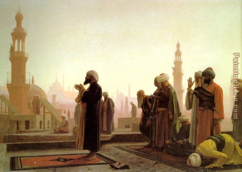Prayer in Cairo painting - Jean-Leon Gerome Prayer in Cairo art painting